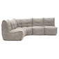 comfortable Modular L sofa Bean Bags in Beige Interior Fabric