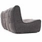 comfortable 4 Piece Modular Quad Couch Bean Bags in Grey Interior Fabric