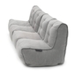 comfortable 4 Piece Modular Quad Couch Bean Bags in Grey with linen Interior Fabric