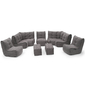 Comfortable Modular 6 lounger in Luscious Grey Interior Fabric