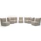 6 Modular Max Lounge Bean Bags in Beige Interior Fabric