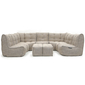 6 Modular Max Lounge Bean Bags in Beige Interior Fabric