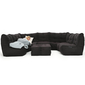 6 Modular Max Lounge Bean Bags in Black Interior Fabric