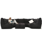 6 Modular Max Lounge Bean Bags in Black Interior Fabric