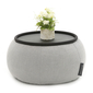 Grey Versa Table made of bean bags