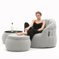 grey designer sofa set bean bag by Ambient Lounge