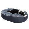 large dark grey faux fur cover dog bed filled with beans by Ambient Lounge New Zealand