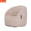 cream butterfly sunbrella fabric bean bag