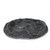medium grey faux fur dog bed cover made by Ambient Lounge New Zealand