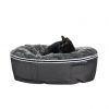 small dark grey cat bed with faux fur cover bead bags for cats by Ambient Lounge New Zealand