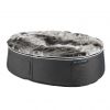 wild animal fur faux cover large dog bed filled with beans by Ambient Lounge New Zealand