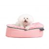 small pink dog bed filled with bean bags in New Zealand