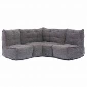 comfortable cozy corner Bean Bags in grey Interior Fabric comfortable cozy corner Bean Bags in grey Interior Fabric