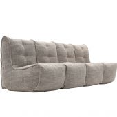 comfortable 4 Piece Modular Quad Couch Bean Bags in beige Interior Fabric comfortable 4 Piece Modular Quad Couch Bean Bags in beige Interior Fabric
