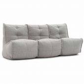 comfortable 3 Piece movie couch Bean Bags in Grey with linen Interior Fabric comfortable 3 Piece movie couch Bean Bags in Grey with linen Interior Fabric