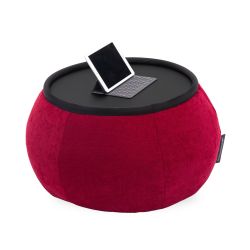 Red Versa Table made of bean bags