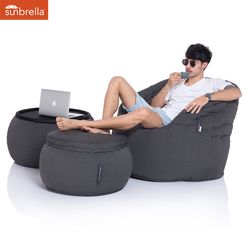 black versa table sunbrella fabric bean bag