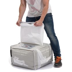 white premium filling bean bags by Ambient Lounge