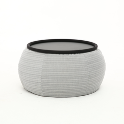 white bean bag coffee table