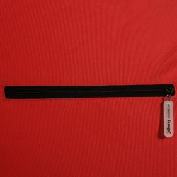 red satellite twin fabric swatch