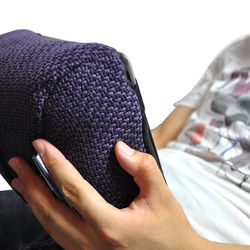 Violet iPad Pro protective cushion or travel rest pillow by Ambient Lounge