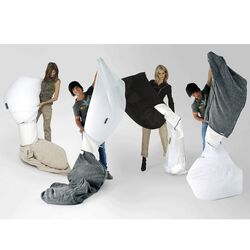 white premium filling bean bags by Ambient Lounge