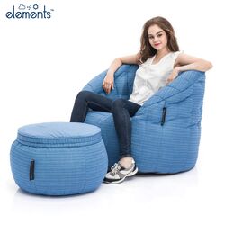 blue wing ottoman bean bag