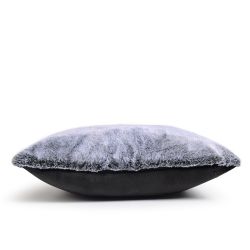 stunning 550gm faux fur sensory grey cushion by ambient lounge®