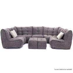 Comfortable Modular 6 lounger in Luscious Grey Interior Fabric