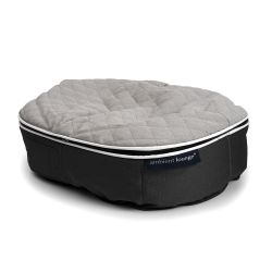 black cushion dog beds made of bean bags by Ambient Lounge