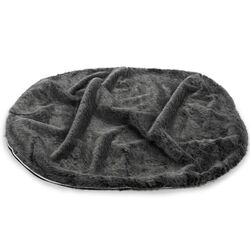 extra large grey faux fur dog bed cover made by Ambient Lounge New Zealand