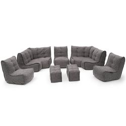 Comfortable Modular 6 lounger in Luscious Grey Interior Fabric