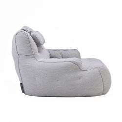 tranquility armchair by ambient lounge in grey linen fabric