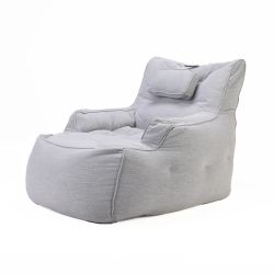 grey armchair