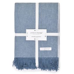 Blue Mist Luxury Australian Wool Throw by ambient lounge