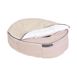 Large coffee/beige dog bed with a cooling thermoquilt cover from Ambient Lounge in New Zealand