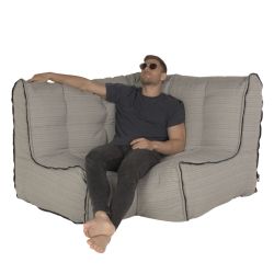 Modular corner in silverline fabric from ambient lounge in New Zealand