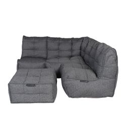 Mod4 corner deluxe titanium weave lounge set from ambient lounge in new zealand