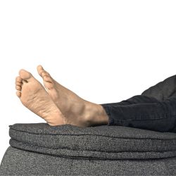 Wing Ottoman in a Titanium Weave Fabric from Ambient Lounge in New Zealand