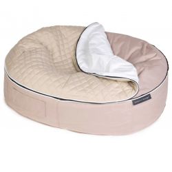 black cushion dog beds made of bean bags by Ambient Lounge