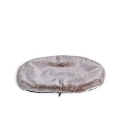 small cappuccino frosted faux fur dog bed cover made by Ambient Lounge New Zealand